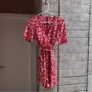 Madewell Wrap-Front Romper in Mini Daisy